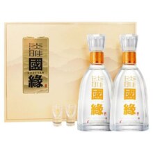 【酒厂自营】今世缘淡雅国缘礼盒42度500ml*2瓶纯粮白酒商务送礼210元 (券后省170)