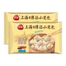 三全 上海灌汤小笼包 450g*2袋、共36只41.15元（合13.72元/件）