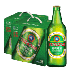 京东百亿补贴：TsingTao 青岛啤酒 经典 京东定制版 618ml*6瓶*2箱 礼盒装61元 包邮