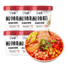 白象 酸辣粉 115g*6桶14.56元