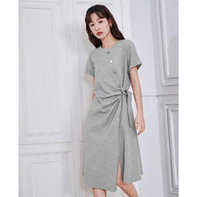 初语 设计感小众开叉连衣裙女69元