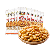 HUANGFEIHONG/黄飞红 多口味花生 坚果炒货 袋装休闲零食 麻辣花生25g*10袋8.42元