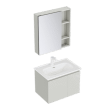 九牧（JOMOO）浴室柜 陶瓷一体盆抗菌洗脸盆柜组合冷灰70cm A2741-13LD-11409元 (每满299减50)
