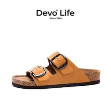 的沃 Devo Life 清仓！软木休闲勃肯拖鞋99元