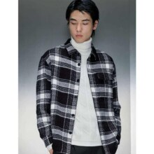 GXG男装 商场同款 黑白格衬衫GEX1032757457.04元、包邮