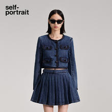 self-portrait 早秋牛仔蓝气质简约水洗长袖牛仔外套上衣1065元