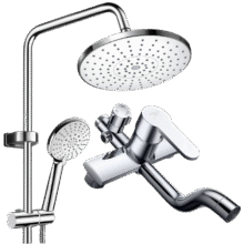 plus、需首购：：名爵 花洒套装 Z-5119 黄铜龙头增压141.93元