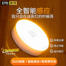 艾勒丝汀 感应灯声控小夜灯 顶配款（感应暖光）+常亮带开关券后4.9元
