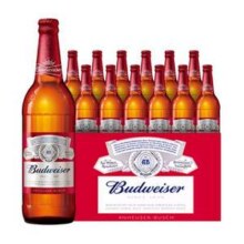 Budweiser 百威啤酒 美式拉格600ml*12瓶61.87元包邮（5.15元/瓶）
