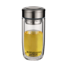 plus会员、需首购：富光 玻璃杯 双层带茶隔 400ml15.92元