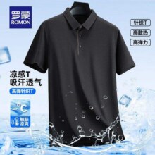 罗蒙 男士冰丝短袖POLO衫24.9元（需领券）