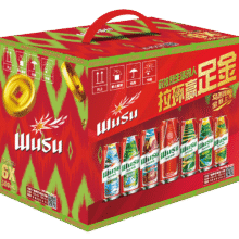 乌苏啤酒（wusu）大红乌苏烈性啤酒500ml 风景罐6罐礼盒装33.61元