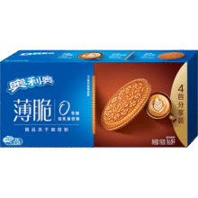 奥利奥 拿铁咖啡味薄脆夹心饼干 190g6.8元，薄脆好吃