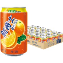 屈臣氏 新奇士橙汁汽水/柠檬可乐330ml*24罐+凑单33.7元+170淘金币（需凑单）