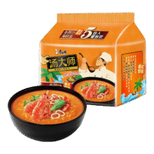 康师傅方便面 汤大师 泰式冬阴功海鲜面五连包115g*5 *7件60.48元（需领券，合8.64元/件）