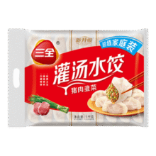 三全 灌汤系列猪肉韭菜口味饺子1kg*5件+凑单33.95元（合6.79元/件）