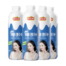 欢乐家 大瓶椰子汁 果肉型植物蛋白饮料 椰奶椰汁饮品 宴席聚餐 【4瓶】椰子汁1L*4瓶25.9元 (券后省14,月销2000+)