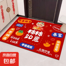 入户门地垫进户门口垫子可裁剪玄关脚垫子乔迁喜庆地毯防滑耐脏 柿柿如意 60cm*40cm1元