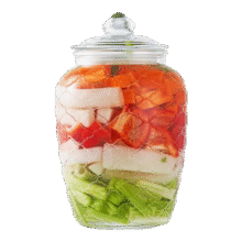 玻璃泡菜坛子密封罐 格纹款2200ml3.49元（需领券）