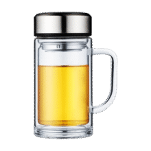 plus会员：富光 拾喜 双层玻璃带滤网水杯 350ml12.92元（需凑单）