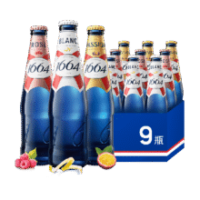 88vip、1664桃红百香果白啤整箱装330ml*9瓶+凑单45.88（返卡5元+11.77元金币）