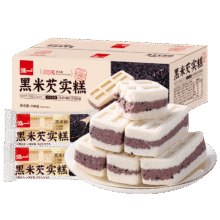 泓一 黑米芡实糕八珍糕点心米糕早餐0蔗糖休闲零食品传统中式代餐500g4.9元（需领券）