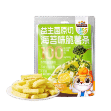 首购：三只松鼠 益生菌原切薯条 108g*2袋6.38元包邮（需试用）