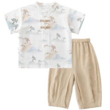 男童汉服夏季短袖薄款男孩新中式宝宝分体衣服夏装国风儿童套装29.7元 (券后省114)