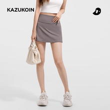 小野和子 KAZUKOIN 运动a字高腰短裙冰丝凉感透气裙子夏季防走光网球半身裙券后46.91元