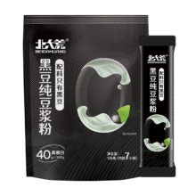 PLUS会员、首购、试用：北大荒 黑豆纯豆浆粉 126g（7条）4.64元