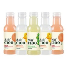 农夫山泉水溶C100复合果汁果味饮料445ml*5瓶装柠檬青皮味维C饮料12.6元
