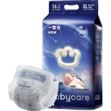 babycare一整夜纸尿裤miniXL16片(12-17kg)大吸量透气夜用安睡婴儿尿不湿49元