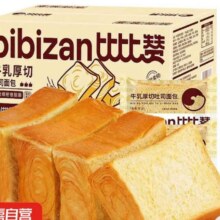 比比赞 牛乳厚切吐司 375g4.78元（需领券）