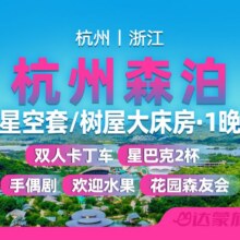 超值2.4折！美团 暑期特惠 杭州开元森泊酒店星空或树屋大床+卡丁车原价7559元 现价1754元