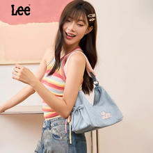 Lee 2025云吞包手提单肩托特包 上课上班通勤 大包 浅蓝配粉色226元