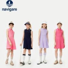 Navigare 意大利小帆船 2025夏季新款女童纯棉背心POLO裙连衣裙  4色64元包邮
