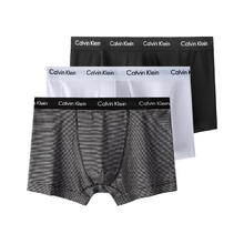 Calvin Klein 卡尔文·克莱恩 卡尔文·克莱 Calvin Klein 男士平角内裤套装 U2664G-IOT 3条装 黑白 S128.85元