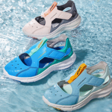 轻量出行！ASICS 亚瑟士 LAZERBEAM M-SD 男女童透气沙滩运动凉鞋（27~39码）多色￥89.00