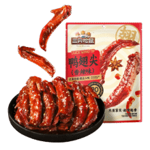 首购：三只松鼠 鸭翅尖332g（38根）8.7元包邮（需试用）