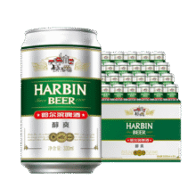 HARBIN/哈尔滨 哈啤醇爽9度 啤酒 330ml 24罐24.88元（需领券）