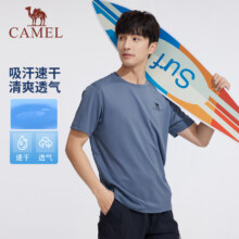 88VIP：Camel骆驼 男装 2025夏透气速干运动T恤24.2元+400个淘金币（需首单礼金）