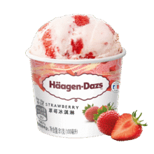 哈根达斯 H?agen·Dazs 经典草莓口味冰淇淋 100ml/杯*5件86.6元（合17.32元/件）