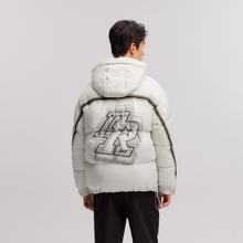 森马 2024冬季外套宽松连帽面包服潮流印花羽绒服男99元