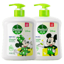 滴露（Dettol）洗手液茉莉绿茶清香500g*2 儿童洗手液补充装家庭抑菌消毒 迪士尼47.8元 (每满40减7,月销1w+)