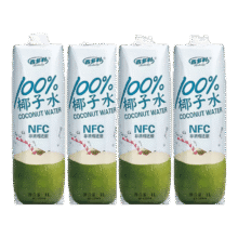 百多利椰子水100%纯NFC椰子水饮料整箱椰汁水饮品 100%NFC椰子水 1L 4瓶27.8元