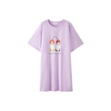 【5A抗菌】三福睡裙女生夏季新款印花柔软可爱宽松圆领家居服睡衣35元