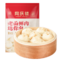 同庆楼 老面小笼包 500g24.8元（需领券，合12.4元/件）