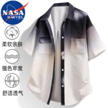 NASA MARVEL 短袖衬衫 黑色79.2元（plus）