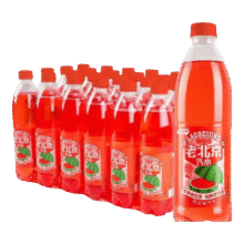 老北京汽水600ml*12瓶装多口味老式怀旧碳酸饮料整箱 青苹果1*可乐1*西瓜1*甜橙1瓶5.9元包邮（需领券）