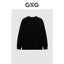 GXG 黑色满身提花圆领毛衫 GEX12028284